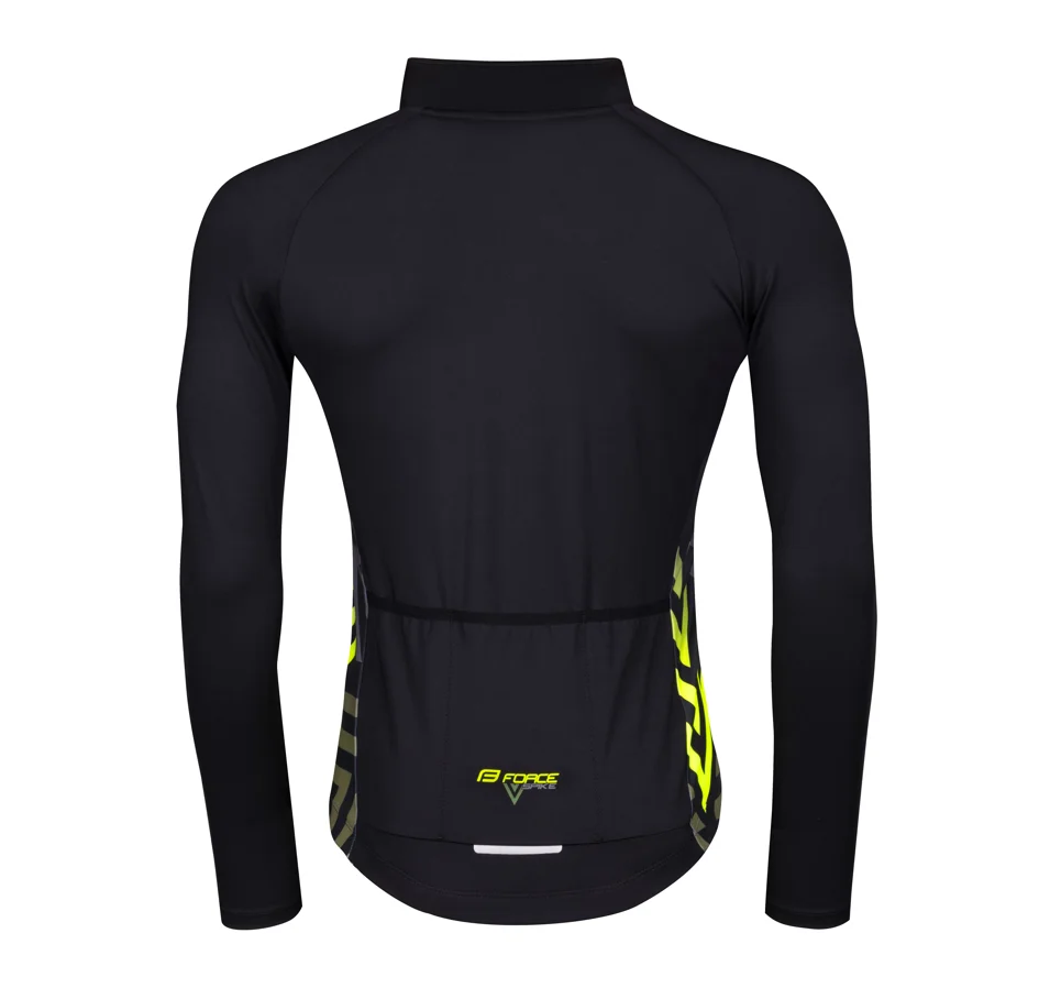 jersey FORCE SPIKE long sleeves, black-fluo