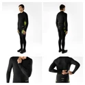 jersey FORCE SPIKE long sleeves, black-fluo