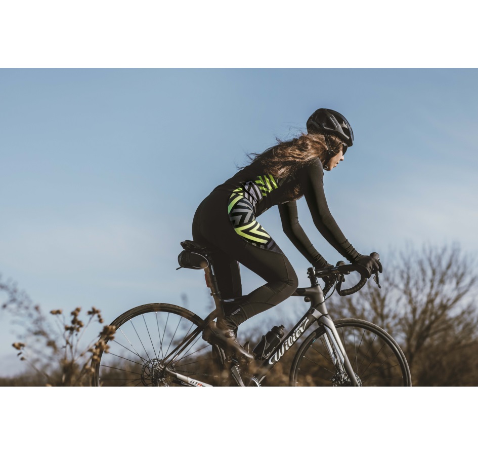 jersey FORCE SPIKE long sleeves, black-fluo