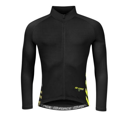 jersey FORCE SPIKE long sleeves, black-fluo