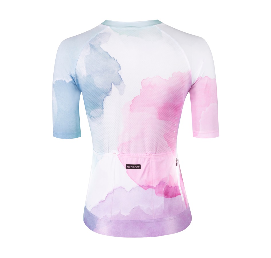 jersey FORCE SPLASH LADY short sl, pink-blue
