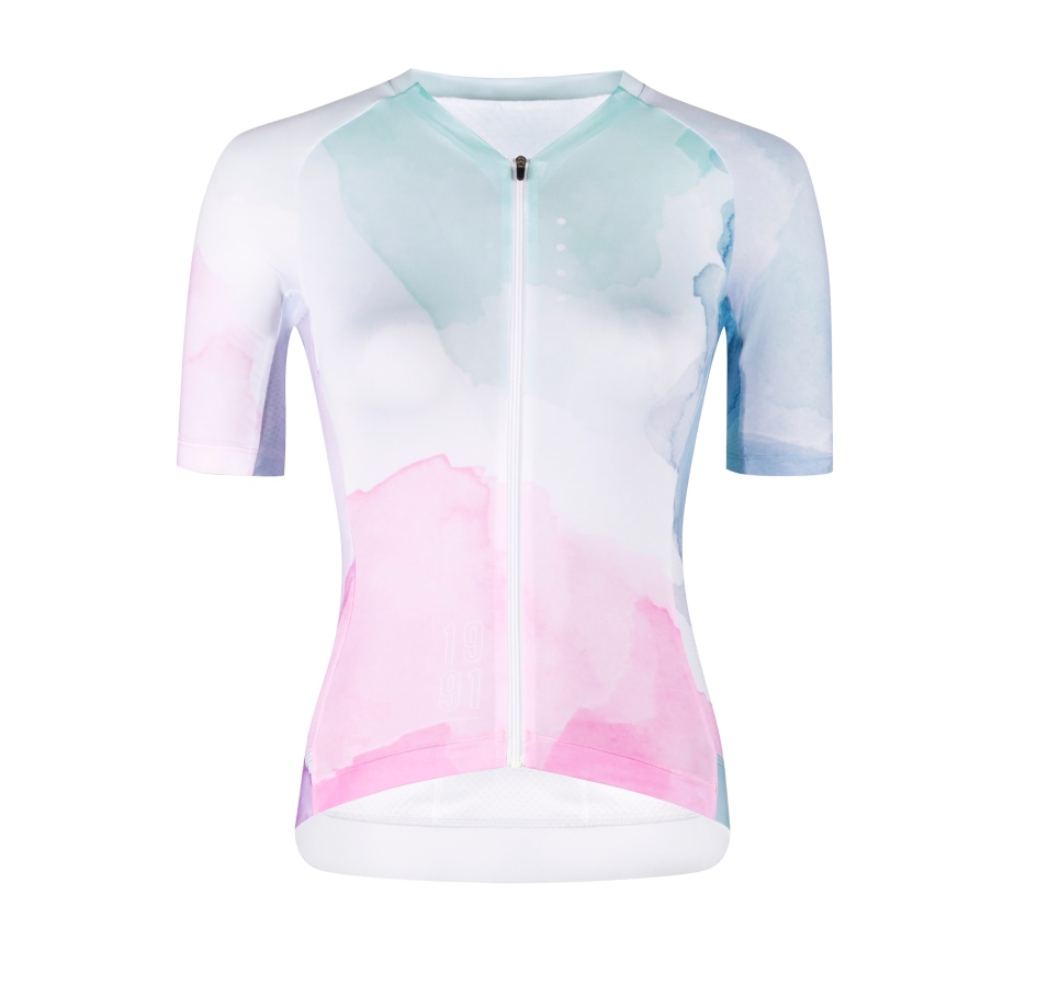 jersey FORCE SPLASH LADY short sl, pink-blue