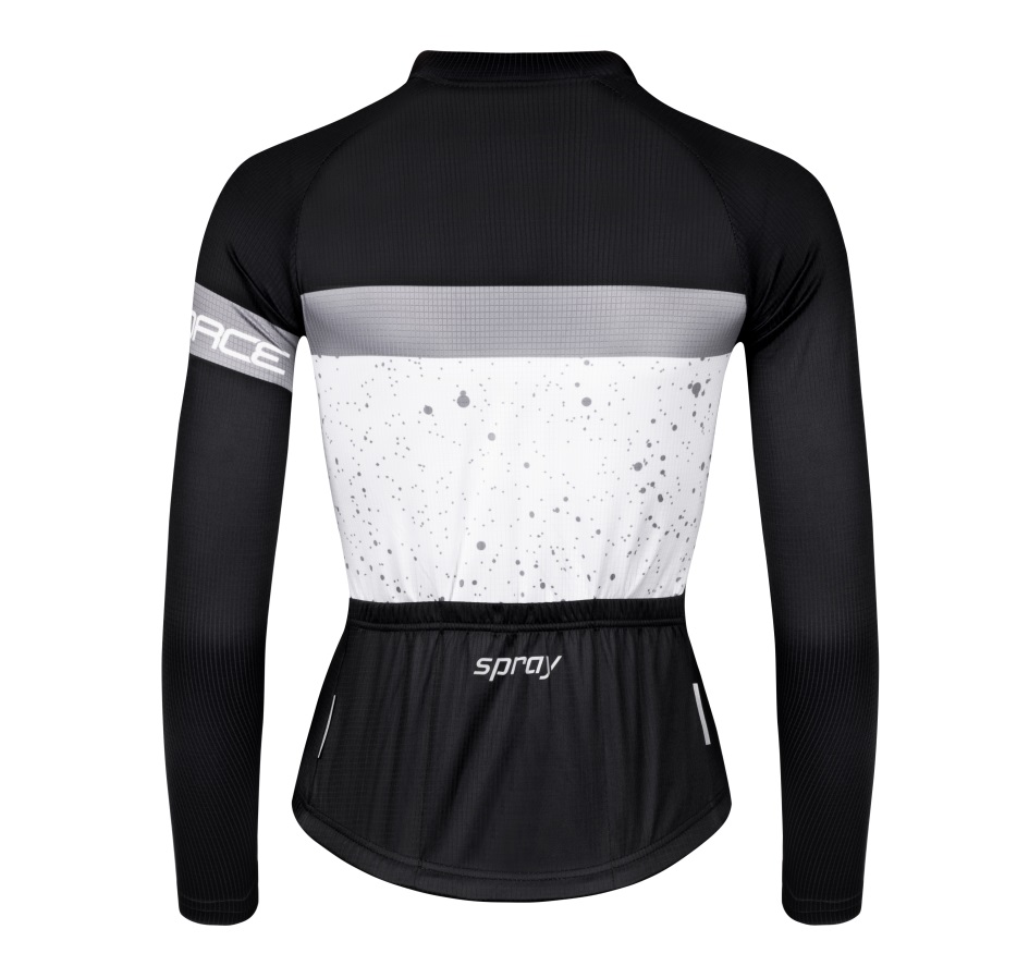 jersey FORCE SPRAY LADY long sl, white-black