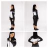 jersey FORCE SPRAY LADY long sl, white-black