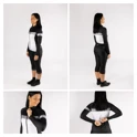 jersey FORCE SPRAY LADY long sl, white-black