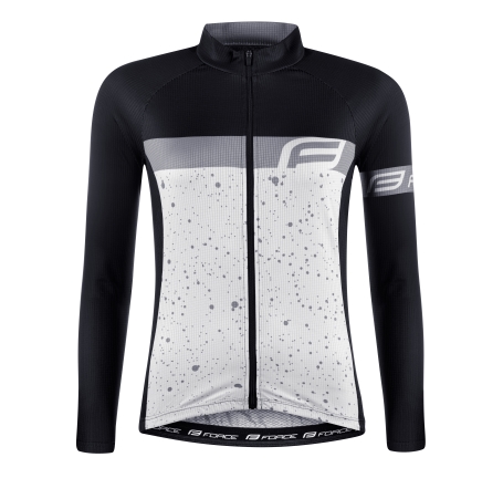 jersey FORCE SPRAY LADY long sl, white-black