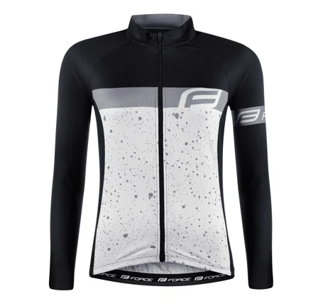 jersey FORCE SPRAY LADY long sl, white-black