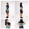 jersey FORCE SPRAY LADY short sl, blue-orange