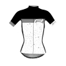 jersey FORCE SPRAY LADY short sl, white-black