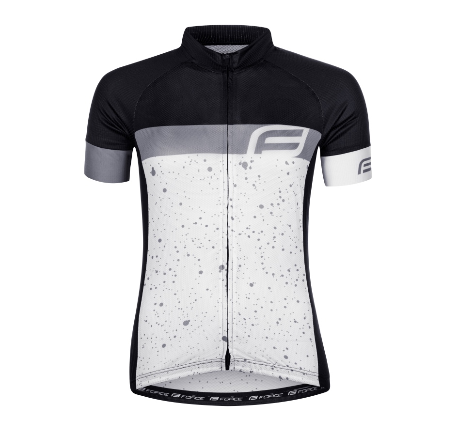 jersey FORCE SPRAY LADY short sl, white-black S