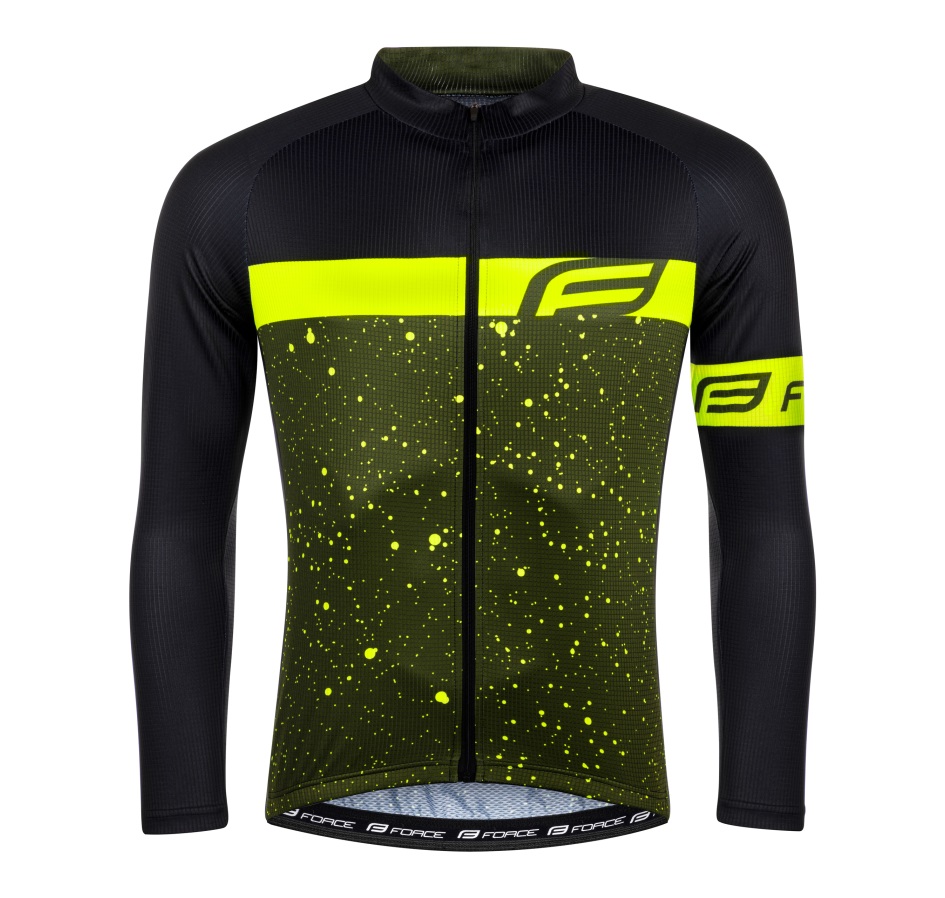 jersey FORCE SPRAY long sleeves, army-fluo