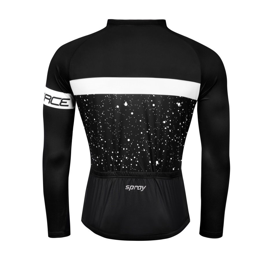 jersey FORCE SPRAY long sleeves, black-white