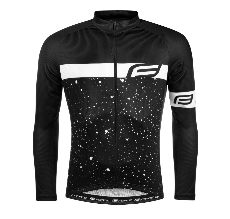 jersey FORCE SPRAY long sleeves, black-white