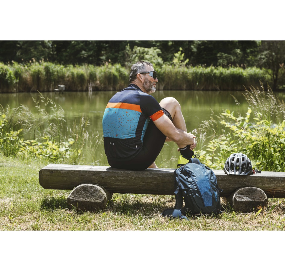 jersey FORCE SPRAY short sleeves, blue-orange