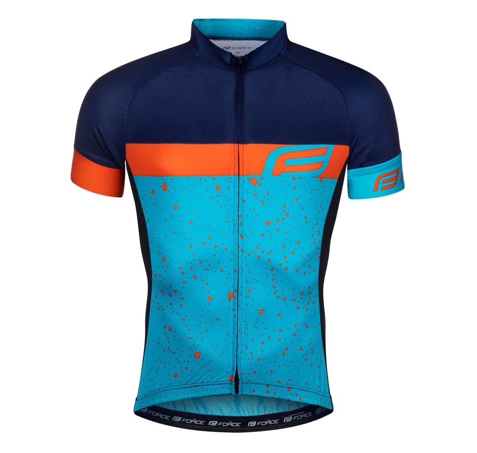 jersey FORCE SPRAY short sleeves, blue-orange