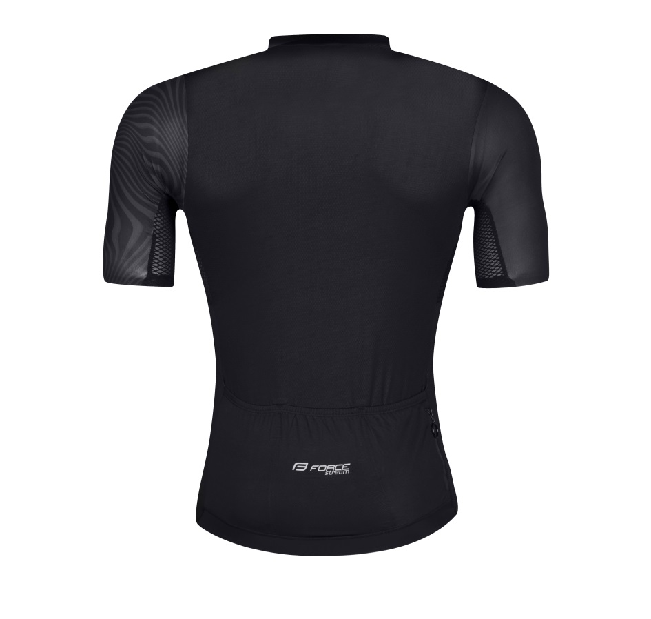 jersey FORCE STREAM short sleeves, black 