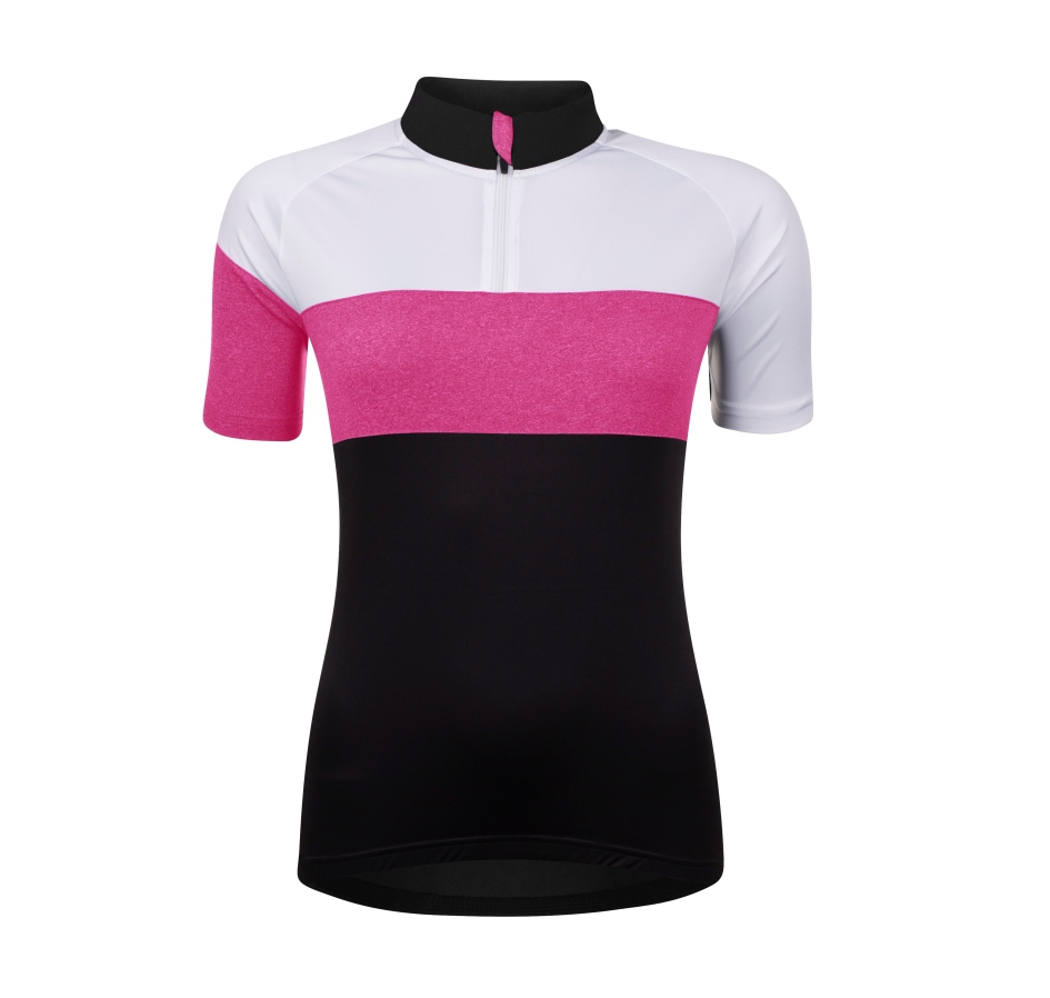 jersey FORCE VIEW LADY short sl, black-white-pink