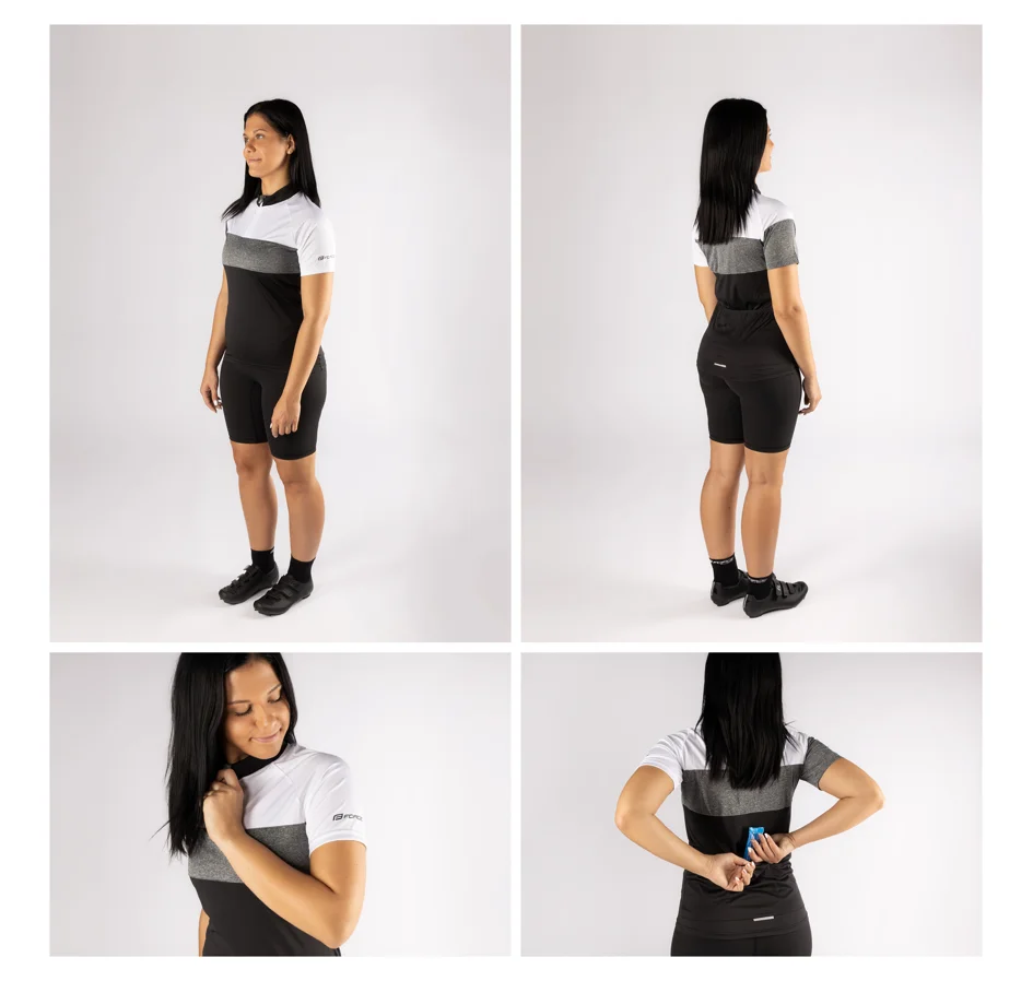 jersey FORCE VIEW LADY short sl, blck-wht-grey