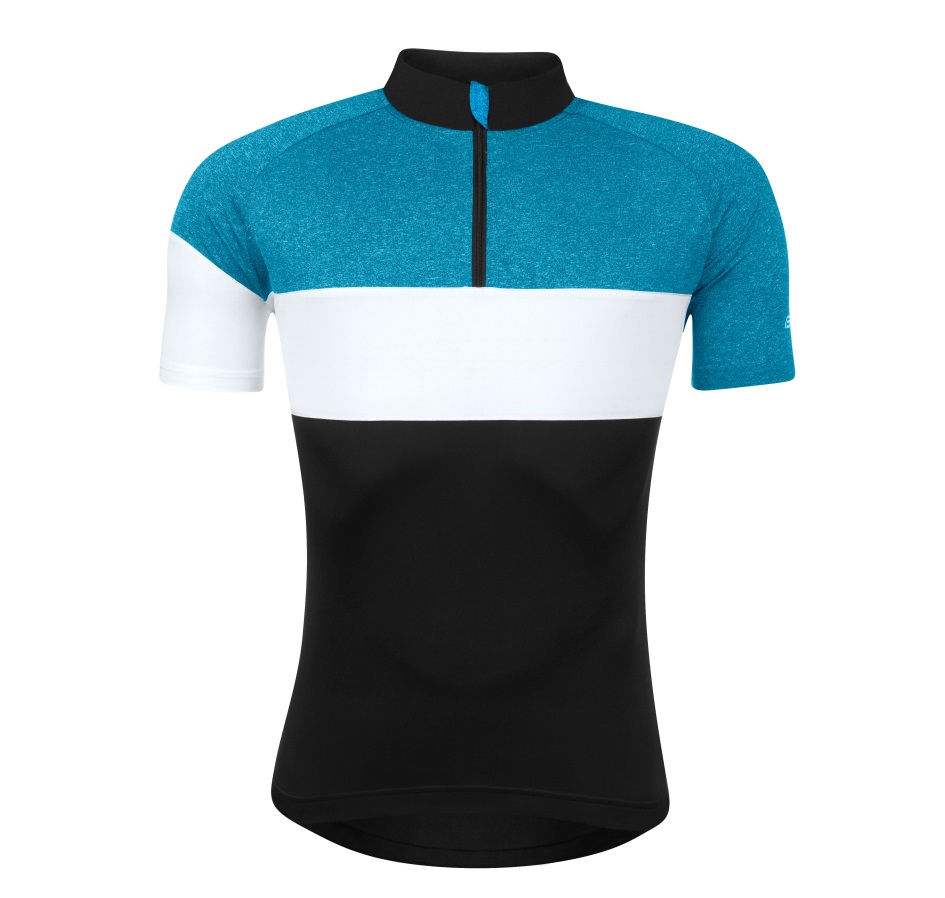 jersey FORCE VIEW short sl.,black-blue-white