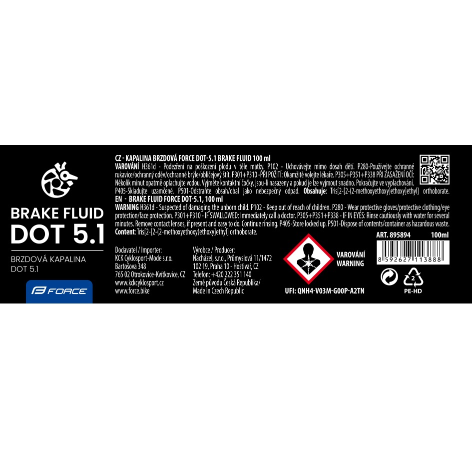 kapalina brzdová FORCE DOT-5.1 Brake Fl. 100ml