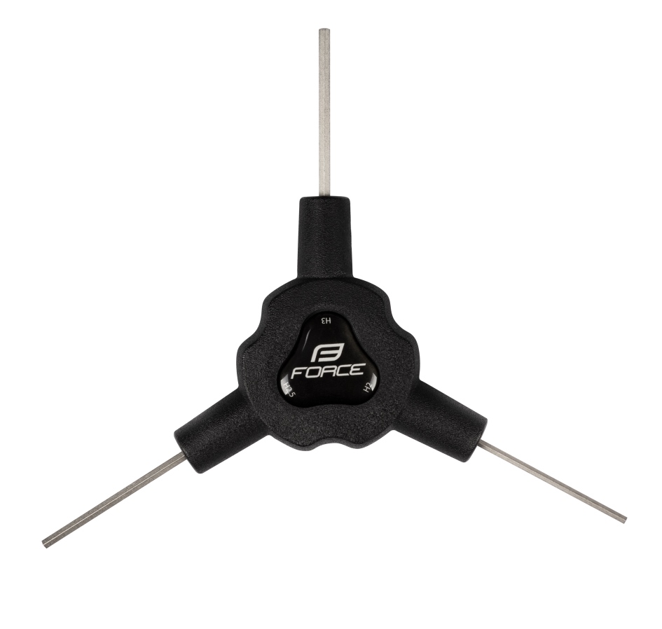 klíč Y šest. FORCE trojstranný 2/ 2,5/ 3 mm, černý