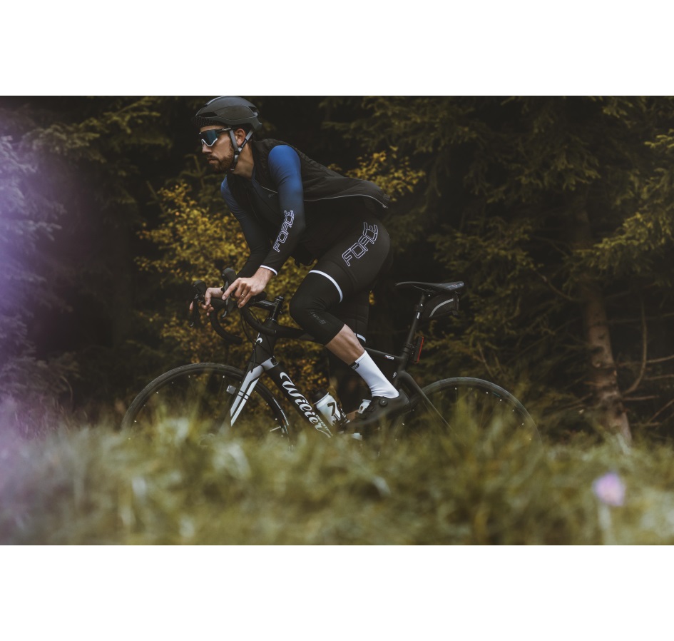 knee warmers FORCE BREEZE knitted, black