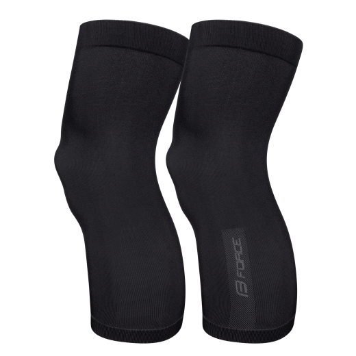 knee warmers FORCE BREEZE knitted, black