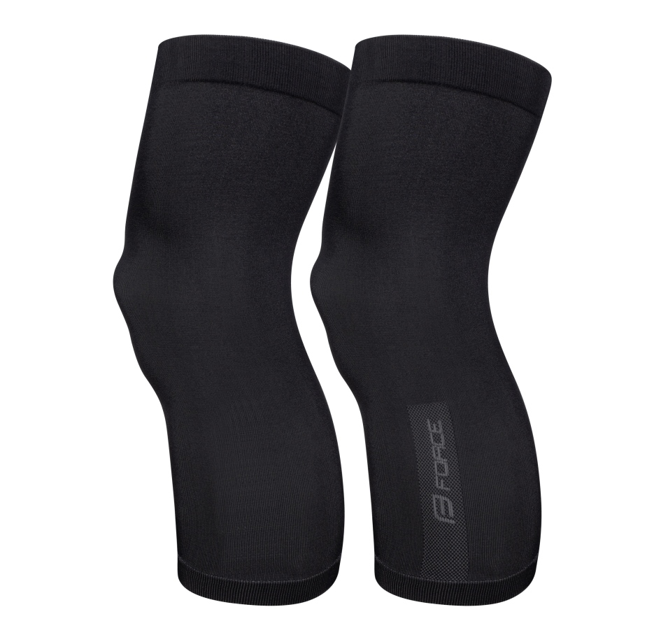 knee warmers FORCE BREEZE knitted, black