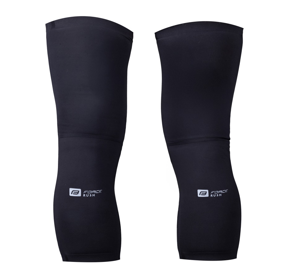 knee warmers FORCE RUSH, taped, black