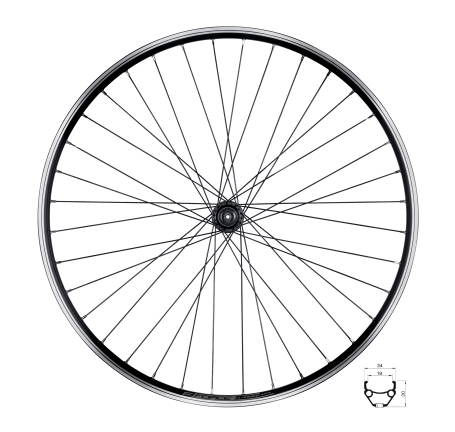 kolo zadní FORCE CLASSIC 622x19 "V" FHT3000 36d