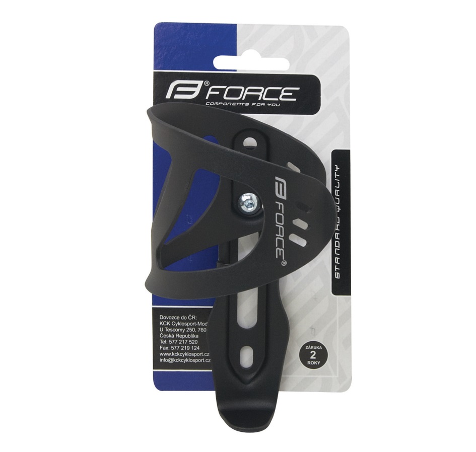 košík láhve FORCE UNI Al, černý matný