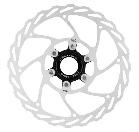 kotouč brzdový FORCE 180 mm, CENTER LOCK, stříbrný