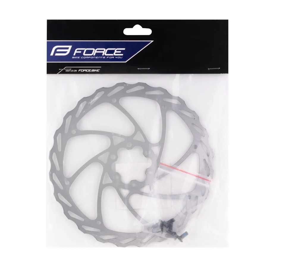kotouč brzdový FORCE-4 180 mm, 6 děr, stříbrný