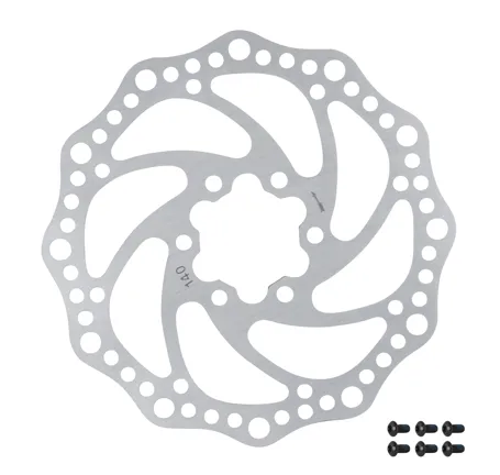 kotouč brzdový FORCE-6 140 mm, 6 děr, stříbrný