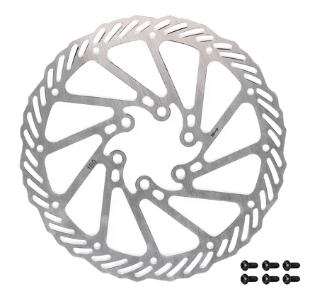 kotouč brzdový FORCE-7 160 mm, 6 děr, stříbrný