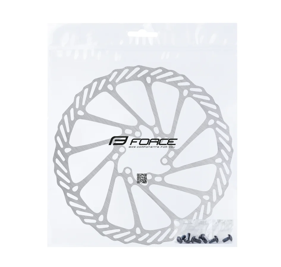 kotouč brzdový FORCE-7 180 mm, 6 děr, stříbrný