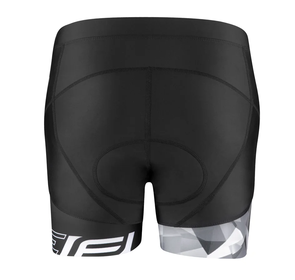 kraťasy F MINI LADY do pasu s vložkou, črn-šedé