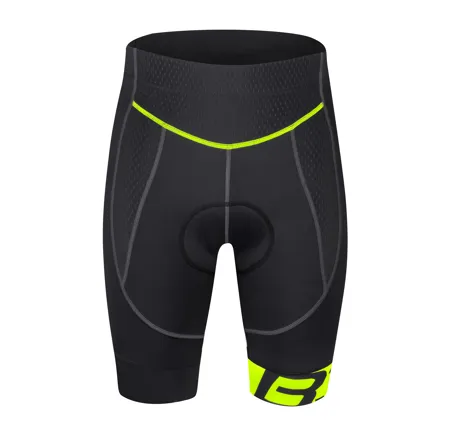 kraťasy FORCE B30 do pasu s vložkou,černo-fluo