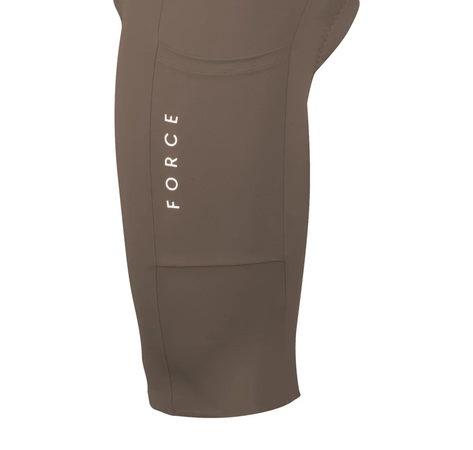 kraťasy FORCE MONO se šráky a vložkou, hnědé