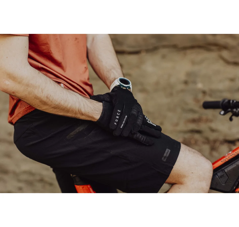 kraťasy FORCE MOUNT MTB bez vložky, černé