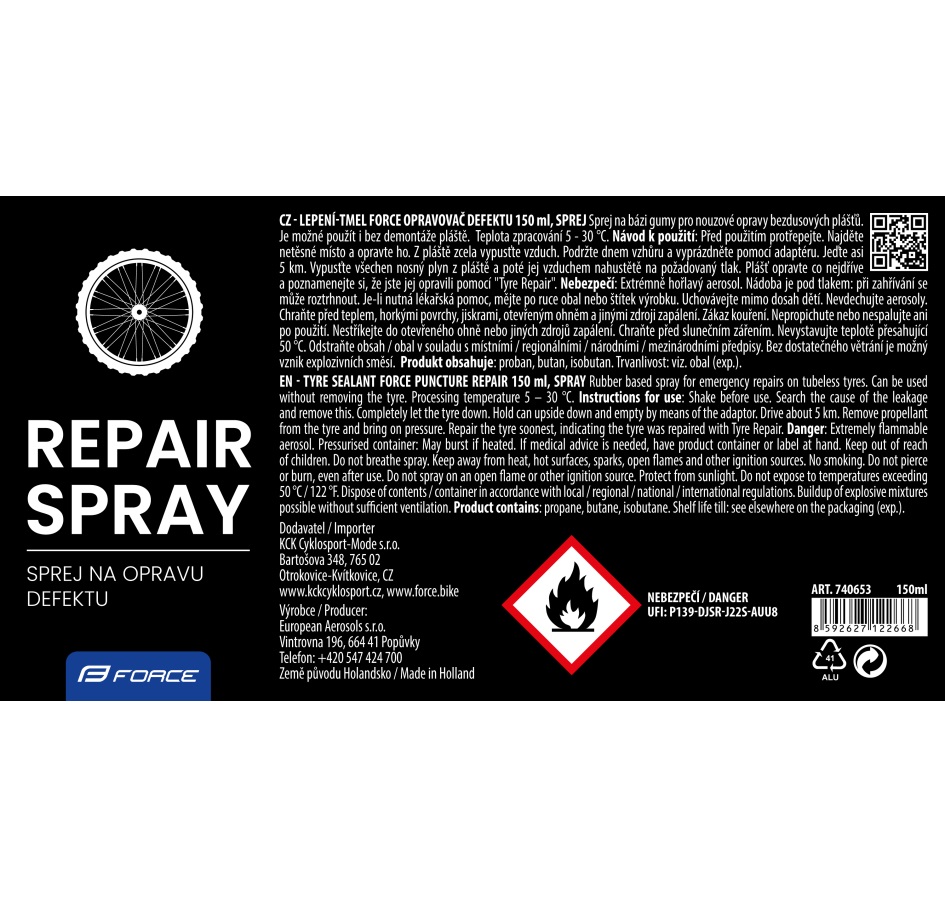 lepení-tmel FORCE opravovač defektu, sprej 150 ml
