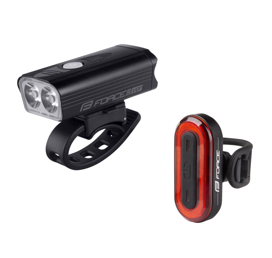 light set FORCE DIVER ARC USB front+rear