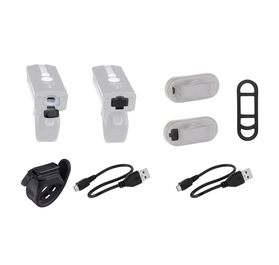 light set FORCE FUTURO USB front+rear