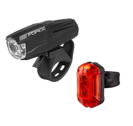 light set FORCE VARIO USB front+rear