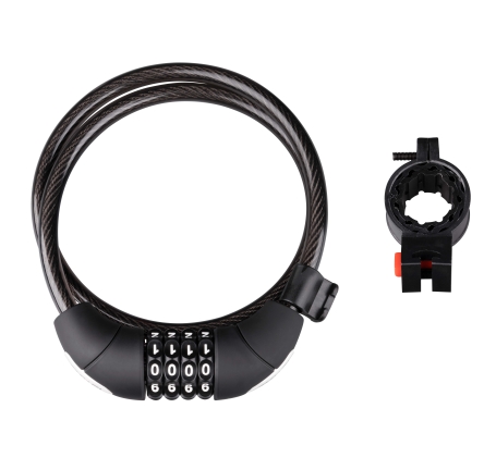 lock F LUX spiral code with holder 85cm/10mm,black