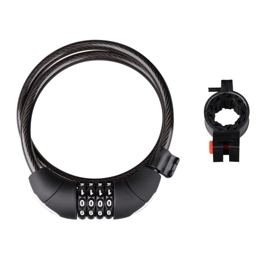 lock F LUX spiral code with holder 85cm/10mm,black