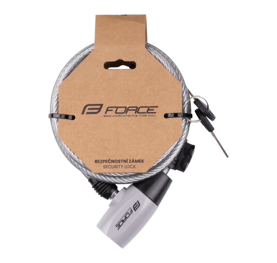 lock F RON spiral with holder 185cm/8mm, transpar.
