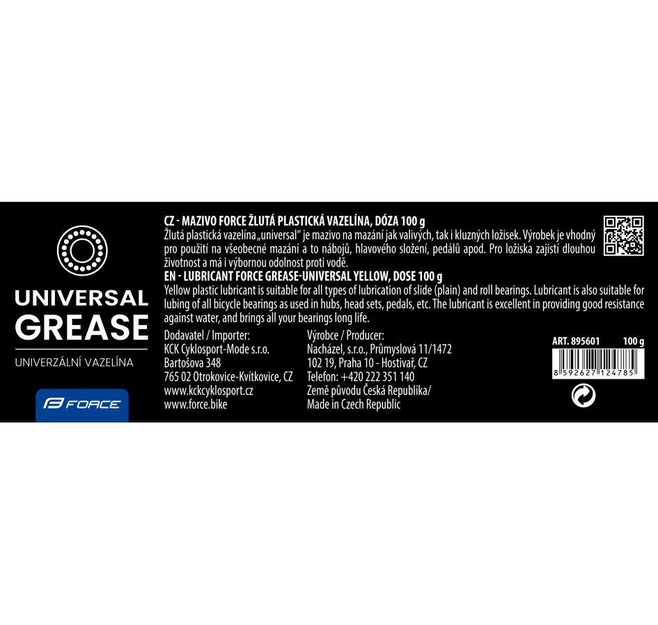 lubricant grease-universal,FORCE dose, yellow 100g