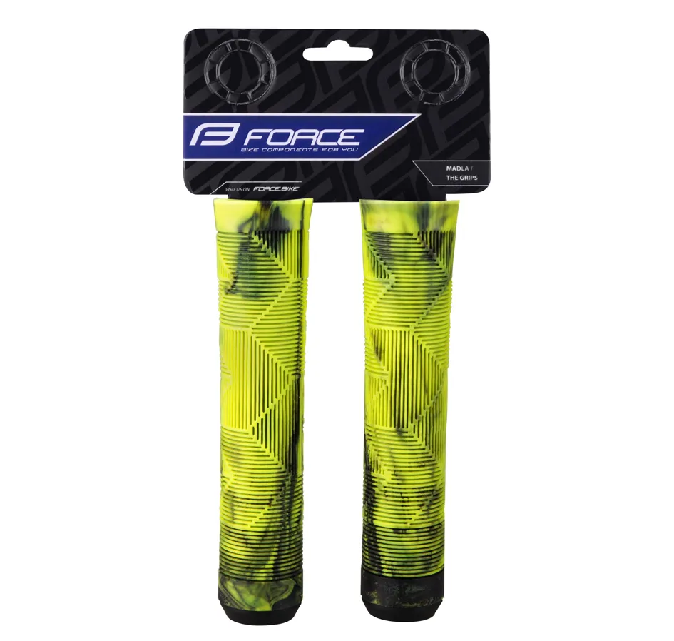 madla FORCE BMX145 gumová, černo-fluo, balená