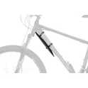 mudguard FORCE under frame+rubber strap, black